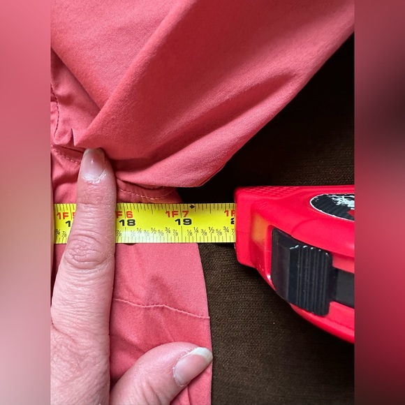 Cold water Creek Salmon Color Long Sleeves Collard Pleated Front Blouse SZ XS - Picture 11 of 11